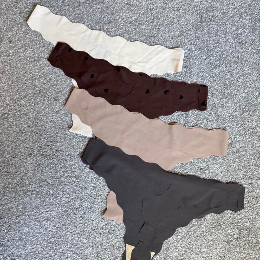 4-Pack Seamless Thong Underwear XL Soft Stretchy Neutral Colors